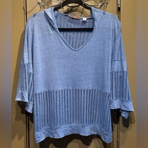 💙Chic Blue V-Neck Women's Sweater